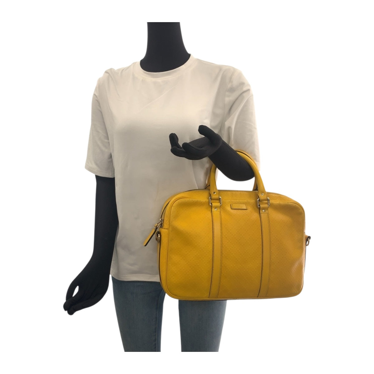 25044
GUCCI グッチ ディアマンテ イエロー シルバー金具 レザー 344357 ビジネスバッグ ブリーフケース ショルダーバッグ メンズ ABP44