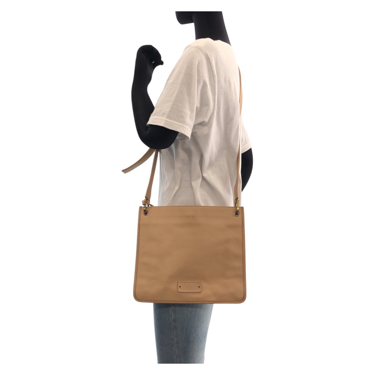 25045
GUCCI グッチ ベージュ ゴールド金具 レザー 91762 ショルダーバッグ ポシェット レディース ABP32