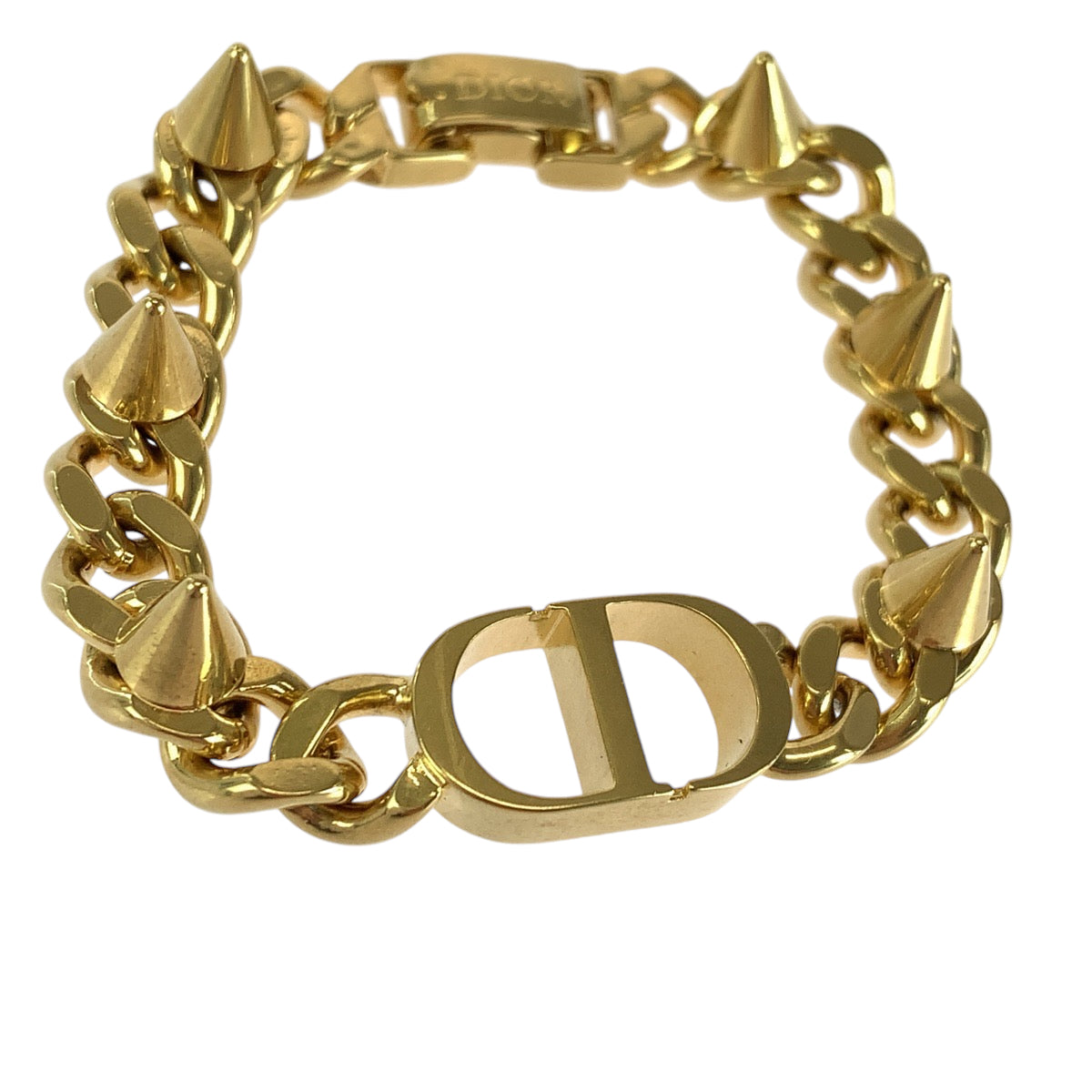 25047
Dior ディオール 30モンテーニュ CDロゴ ゴールド メッキ ブレスレット 長さ17cm 男女兼用 メンズ A48