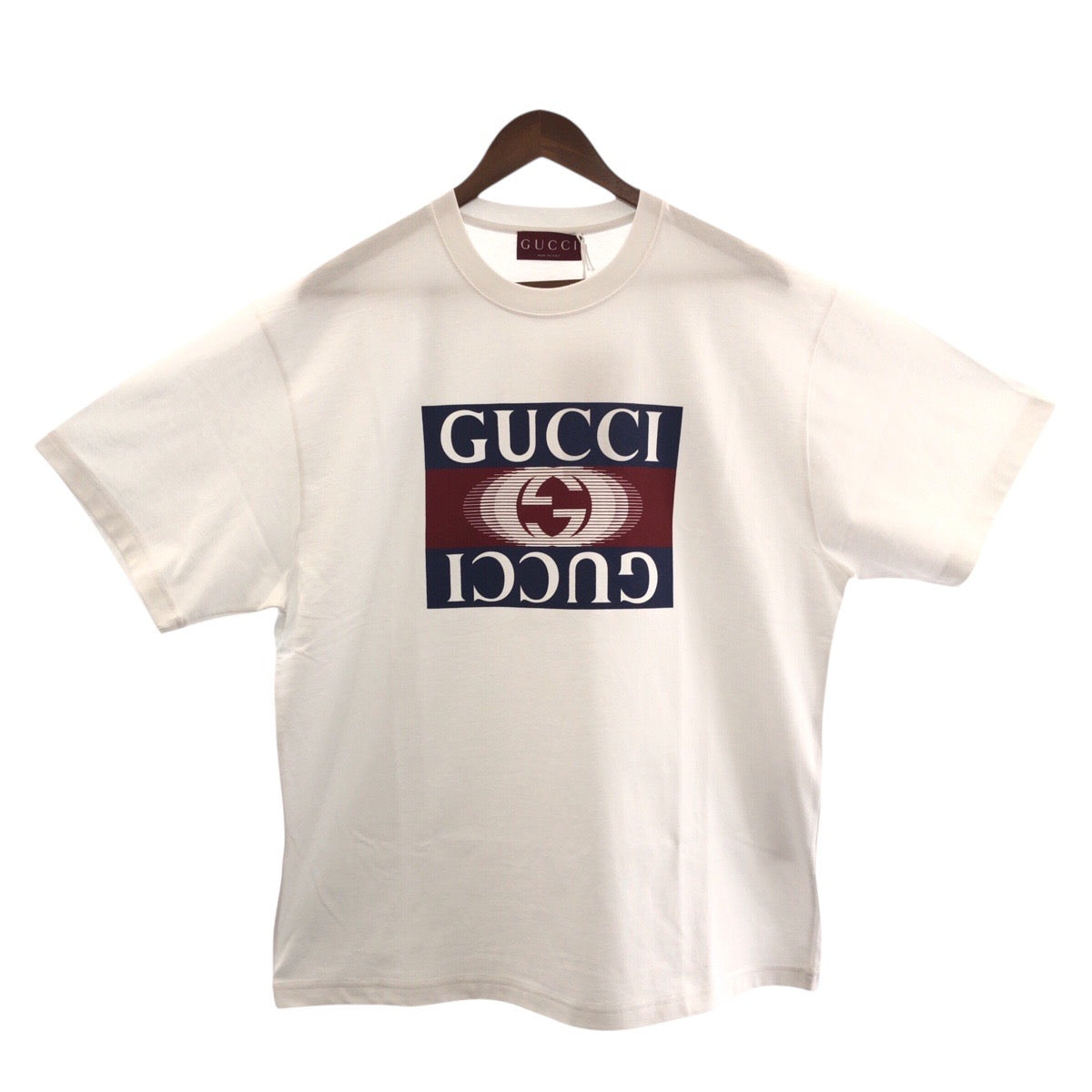 25053
GUCCI グッチ サバト デ サルノ ホワイト マルチカラー コットン 796395 半袖Ｔシャツ メンズ N50