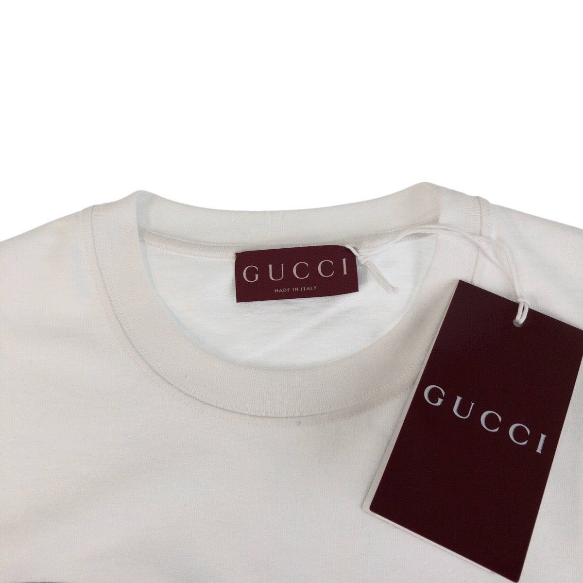 25053
GUCCI グッチ サバト デ サルノ ホワイト マルチカラー コットン 796395 半袖Ｔシャツ メンズ N50