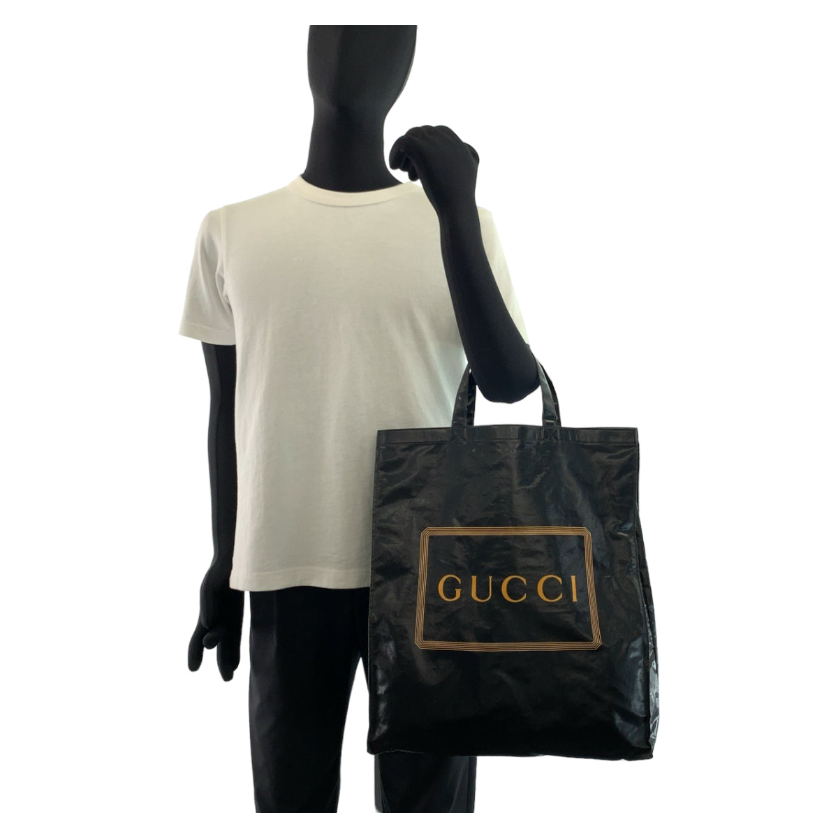 25062
GUCCI グッチ ブラック イエロー コーティングキャンバス 575140 トートバッグ ビジネスバッグ メンズ SA40