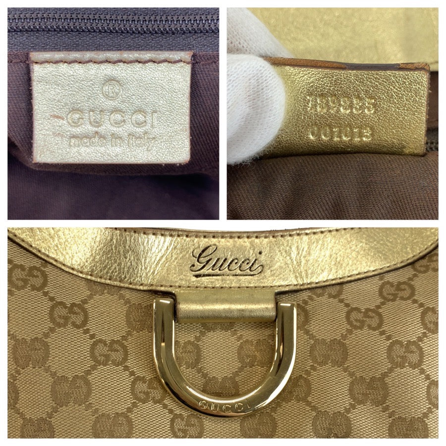 25092
GUCCI グッチ アビー ベージュ ゴールド金具 GGキャンバス 189835 トートバッグ ショルダーバッグ レディース AB34