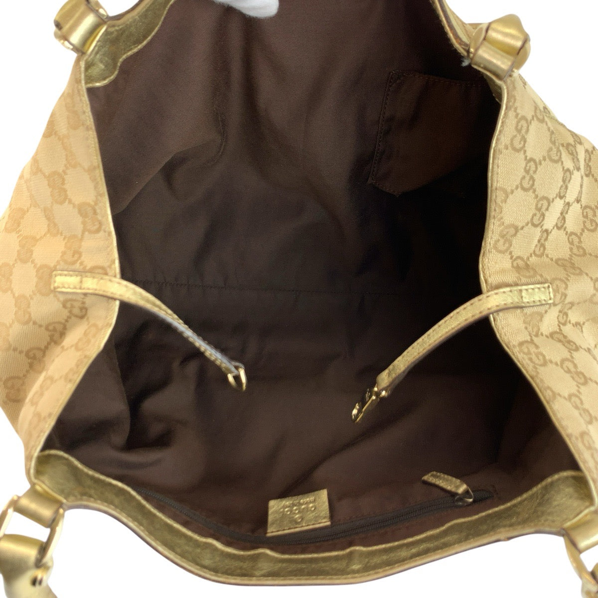 25092
GUCCI グッチ アビー ベージュ ゴールド金具 GGキャンバス 189835 トートバッグ ショルダーバッグ レディース AB34