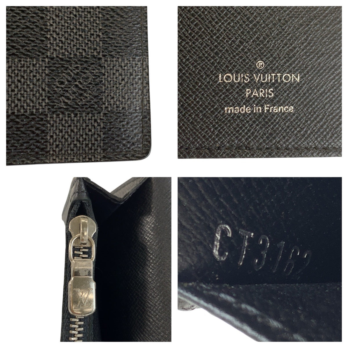 25093
LOUIS VUITTON ルイヴィトン ダミエ グラフィット ポルトフォイユ ブラザ ブラック グレー シルバー金具 PVC N62665 長財布 ロングウォレット メンズ AB21