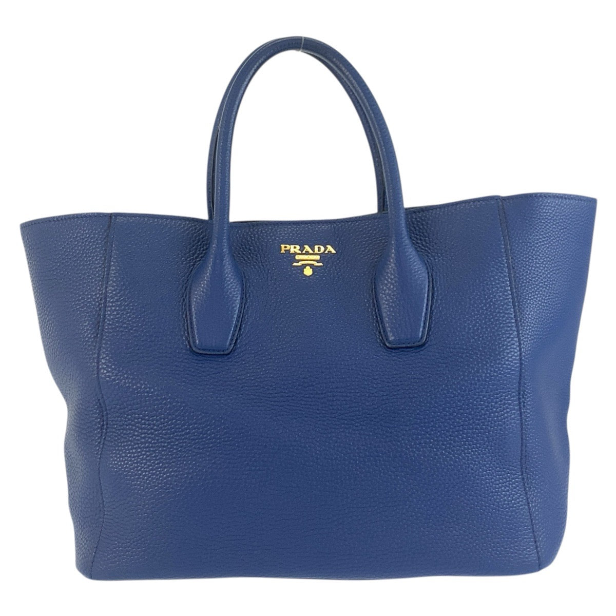 25095
PRADA プラダ ヴィッテロダイノ ブルー ゴールド金具 レザー トートバッグ ハンドバッグ レディース ABP44