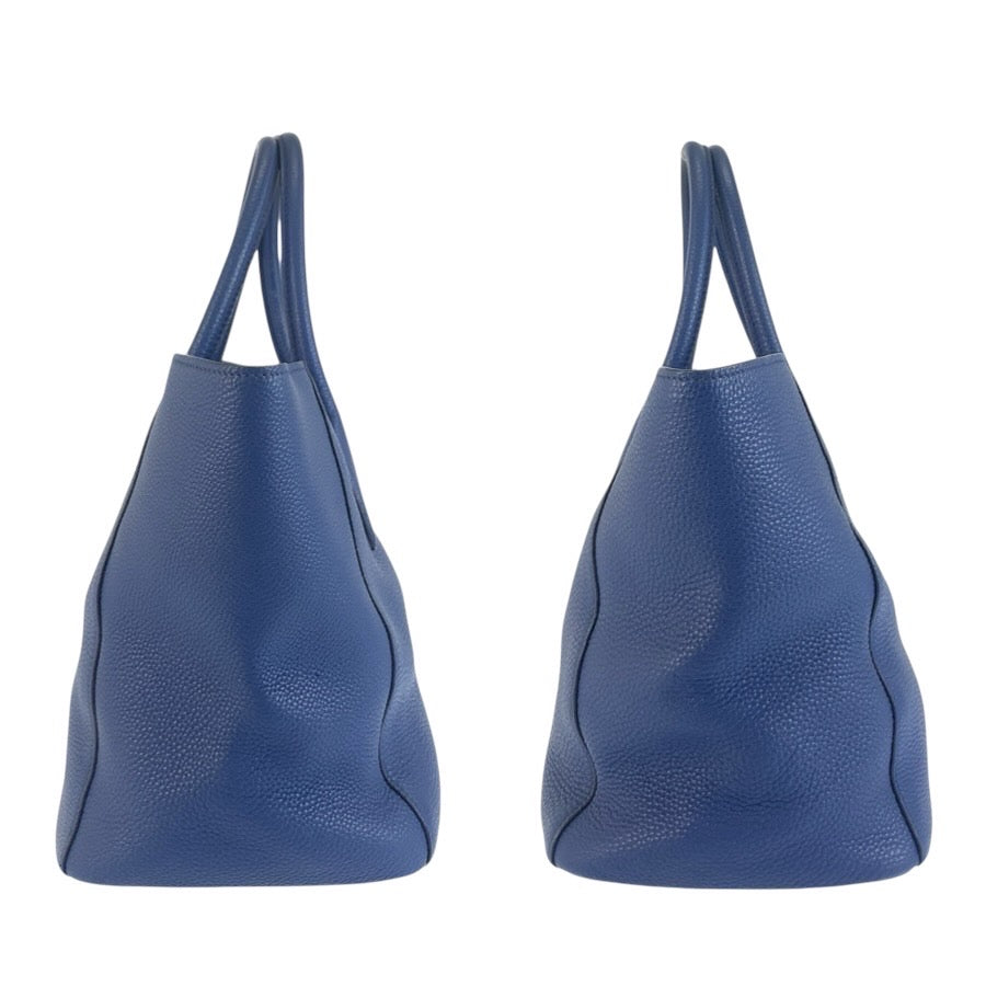 25095
PRADA プラダ ヴィッテロダイノ ブルー ゴールド金具 レザー トートバッグ ハンドバッグ レディース ABP44