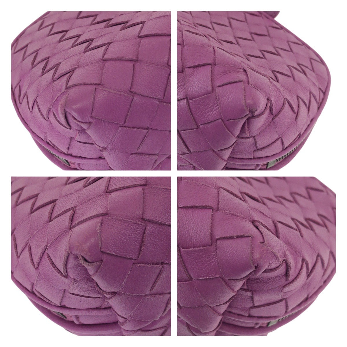 25096
BOTTEGAVENETA ボッテガヴェネタ イントレチャート パープル アメジストパープル レザー ポーチ メイクポーチ 小物入れ レディース ABP30