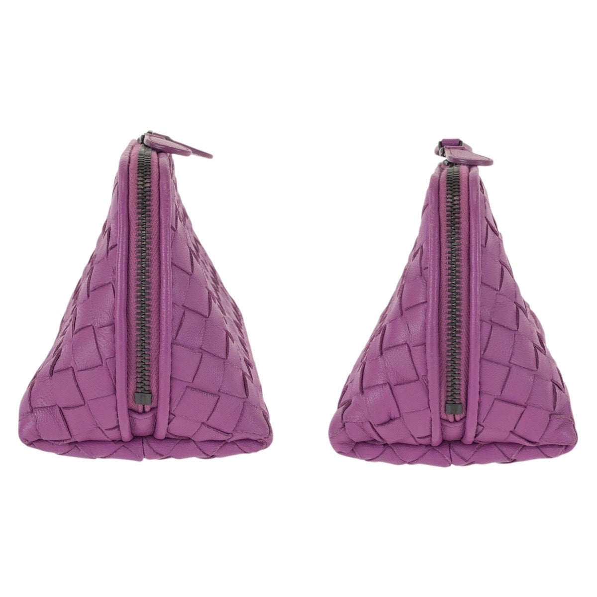 25096
BOTTEGAVENETA ボッテガヴェネタ イントレチャート パープル アメジストパープル レザー ポーチ メイクポーチ 小物入れ レディース ABP30