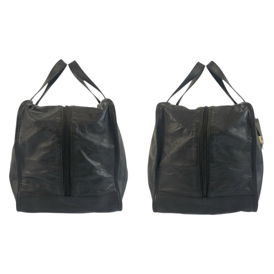 25098
LOEWE ロエベ アナグラム ブラック 黒 ゴールド金具 レザー ボストンバッグ ハンドバッグ レディース AB42