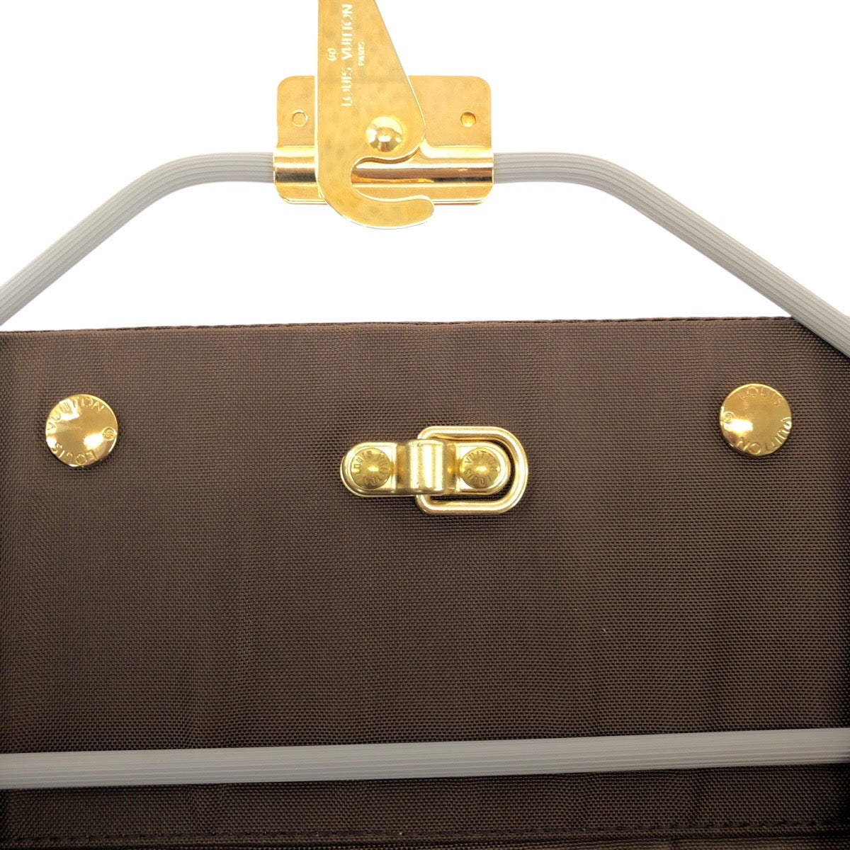 25099
LOUIS VUITTON ルイヴィトン ブラウン ゴールド金具 ナイロン スーツケース ガーメントケース メンズ ABP14