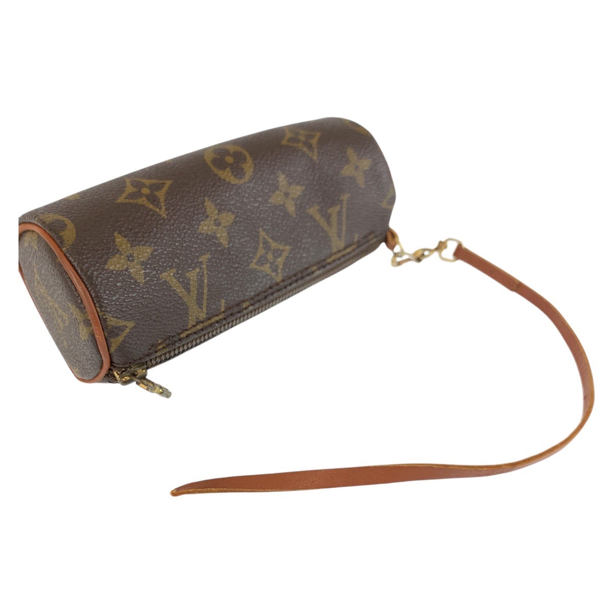 25100
LOUIS VUITTON ルイヴィトン モノグラム パピヨン ポーチのみ ブラウン ゴールド金具 PVC ポーチ 小物入れ レディース B10