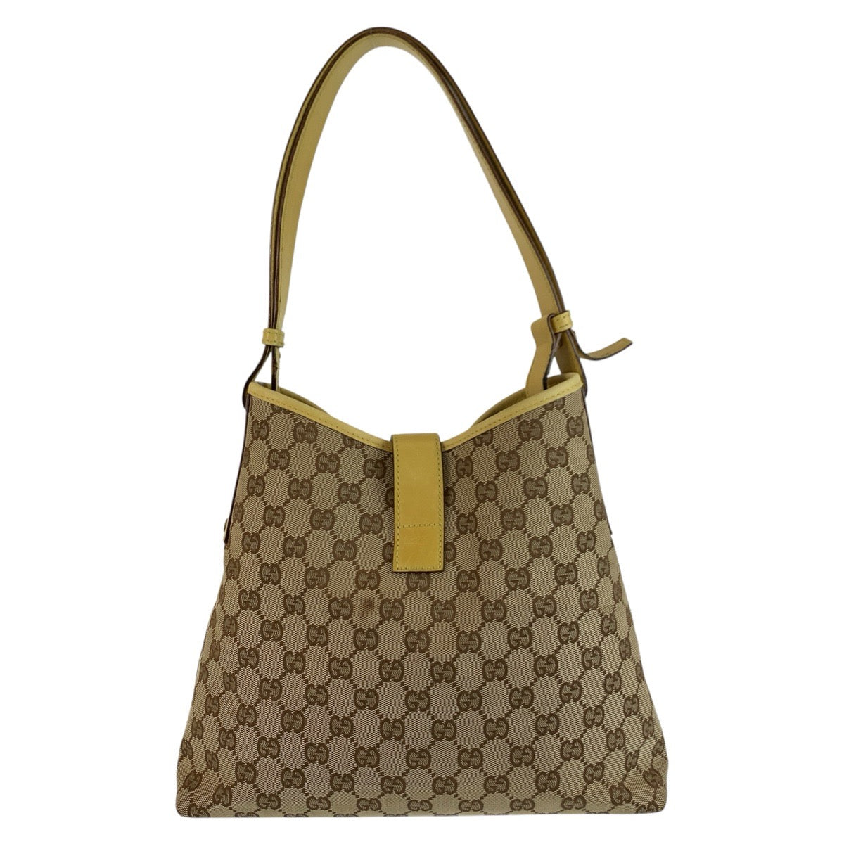 25103
GUCCI グッチ ジャッキー ベージュ イエロー ゴールド金具 GGキャンバス / レザー 110291 ショルダーバッグ レディース AB28