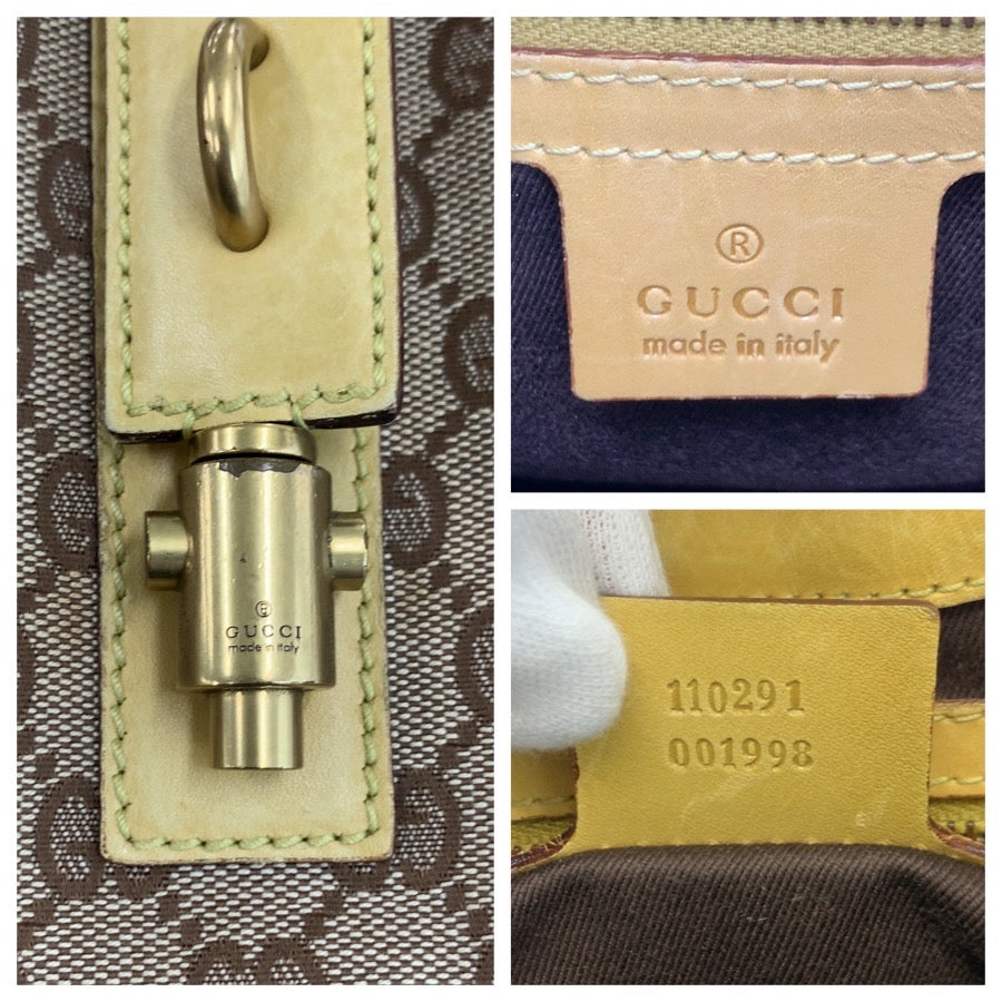 25103
GUCCI グッチ ジャッキー ベージュ イエロー ゴールド金具 GGキャンバス / レザー 110291 ショルダーバッグ レディース AB28