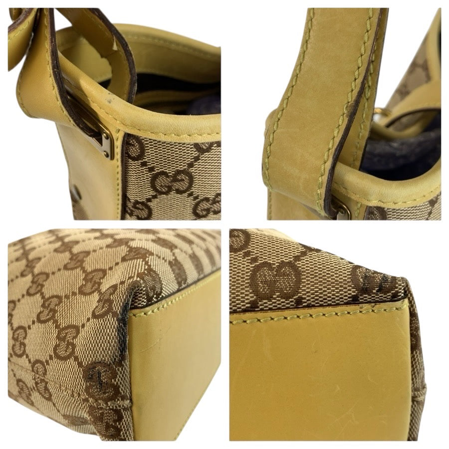 25103
GUCCI グッチ ジャッキー ベージュ イエロー ゴールド金具 GGキャンバス / レザー 110291 ショルダーバッグ レディース AB28