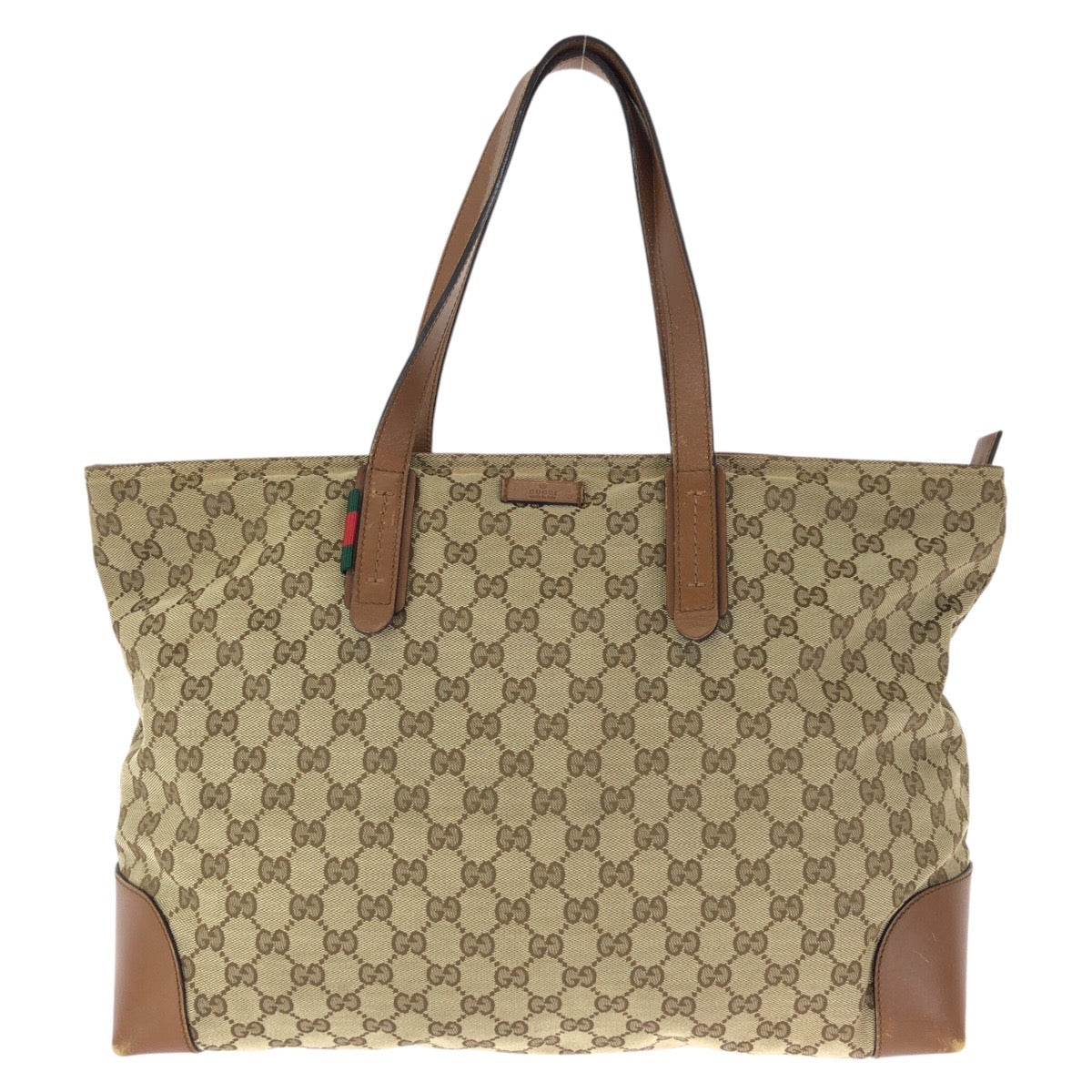 25104
GUCCI グッチ シェリーライン ベージュ ブラウン シルバー金具 GGキャンバス / レザー 308928 トートバッグ レディース B28