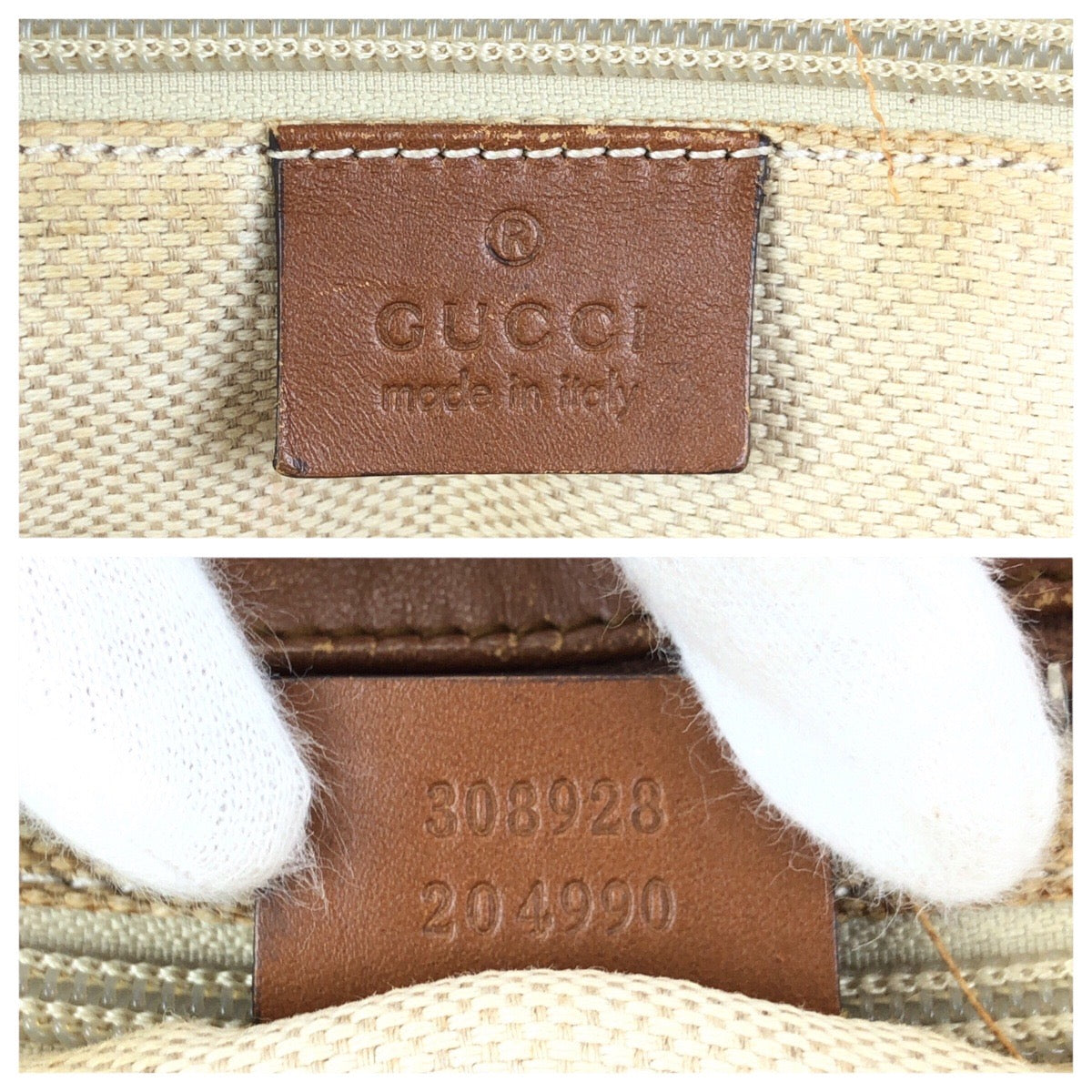 25104
GUCCI グッチ シェリーライン ベージュ ブラウン シルバー金具 GGキャンバス / レザー 308928 トートバッグ レディース B28