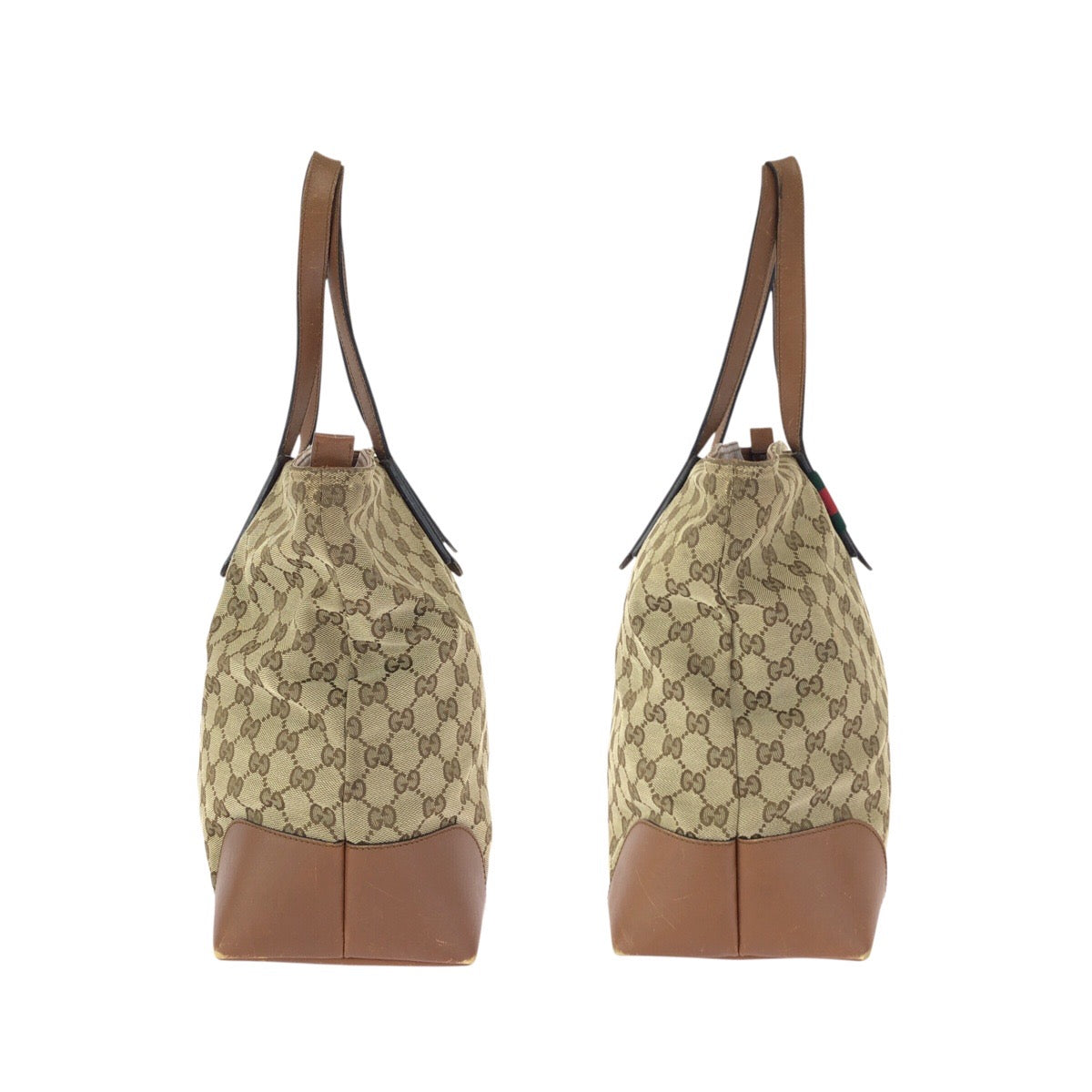 25104
GUCCI グッチ シェリーライン ベージュ ブラウン シルバー金具 GGキャンバス / レザー 308928 トートバッグ レディース B28