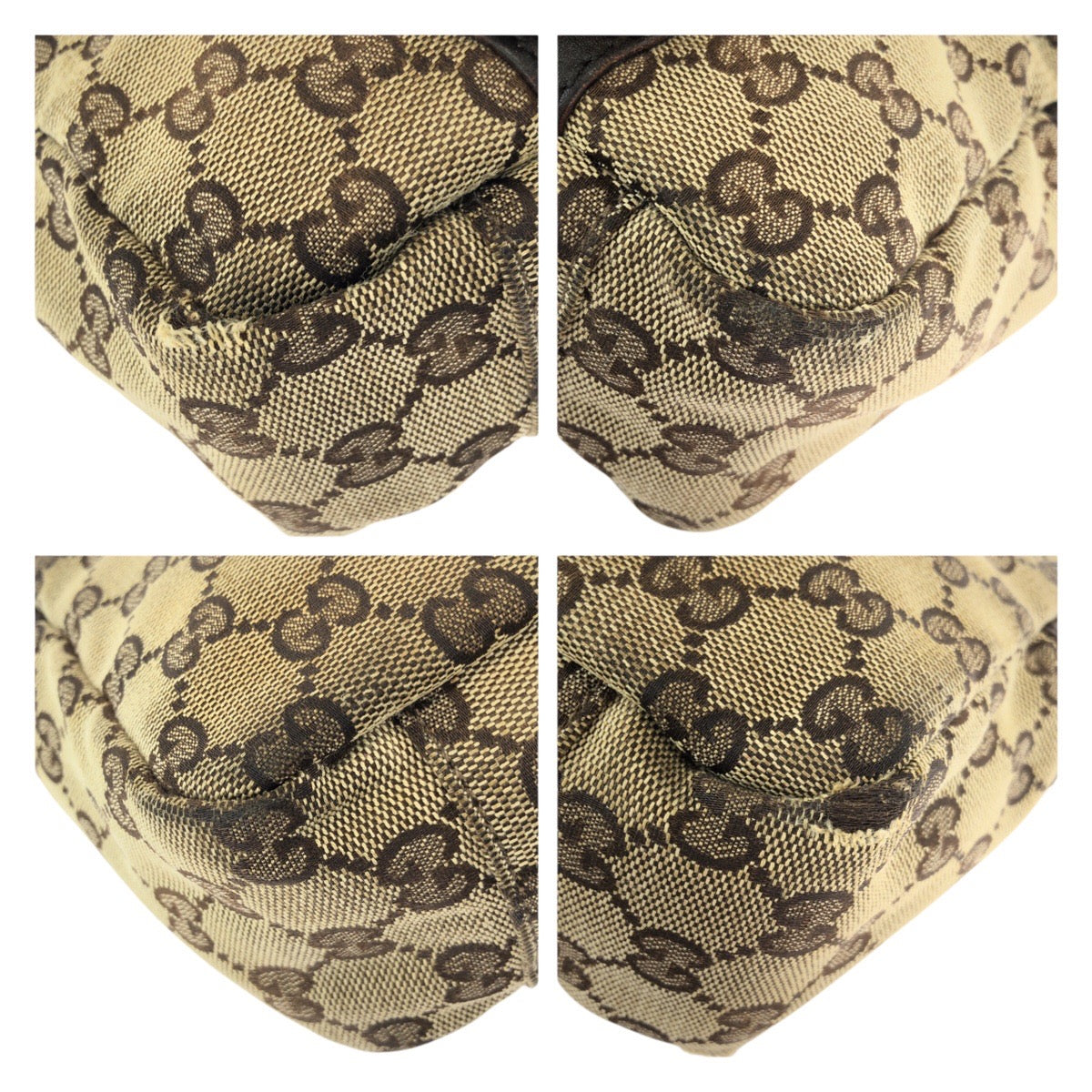25105
GUCCI グッチ ベージュ ダークブラウン シルバー金具 GGキャンバス / レザー 145858 ショルダーバッグ メッセンジャーバッグ レディース B20