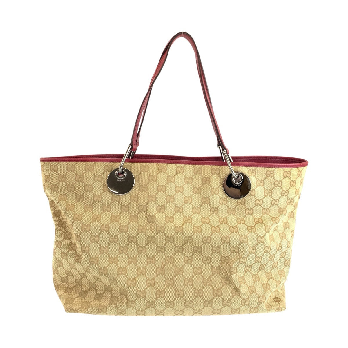 25106
GUCCI グッチ ベージュ ワインレッド GGキャンバス / レザー 120838 トートバッグ ショルダーバッグ レディース ABP42