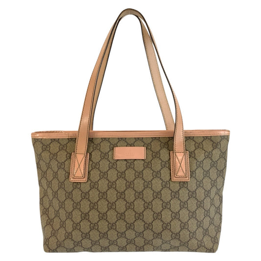 25110
GUCCI グッチ ピンク ベージュ GGスプリームキャンバス / レザー 211133 トートバッグ ハンドバッグ レディース B20