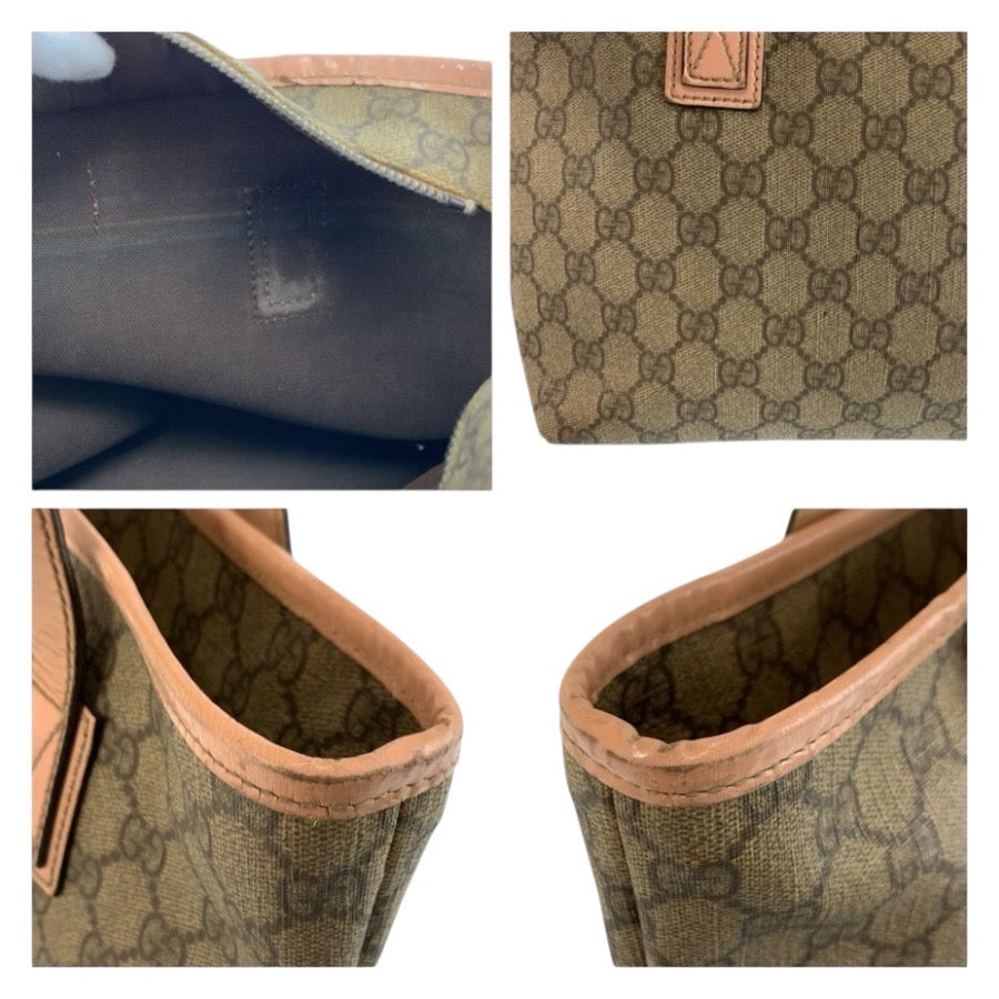 25110
GUCCI グッチ ピンク ベージュ GGスプリームキャンバス / レザー 211133 トートバッグ ハンドバッグ レディース B20