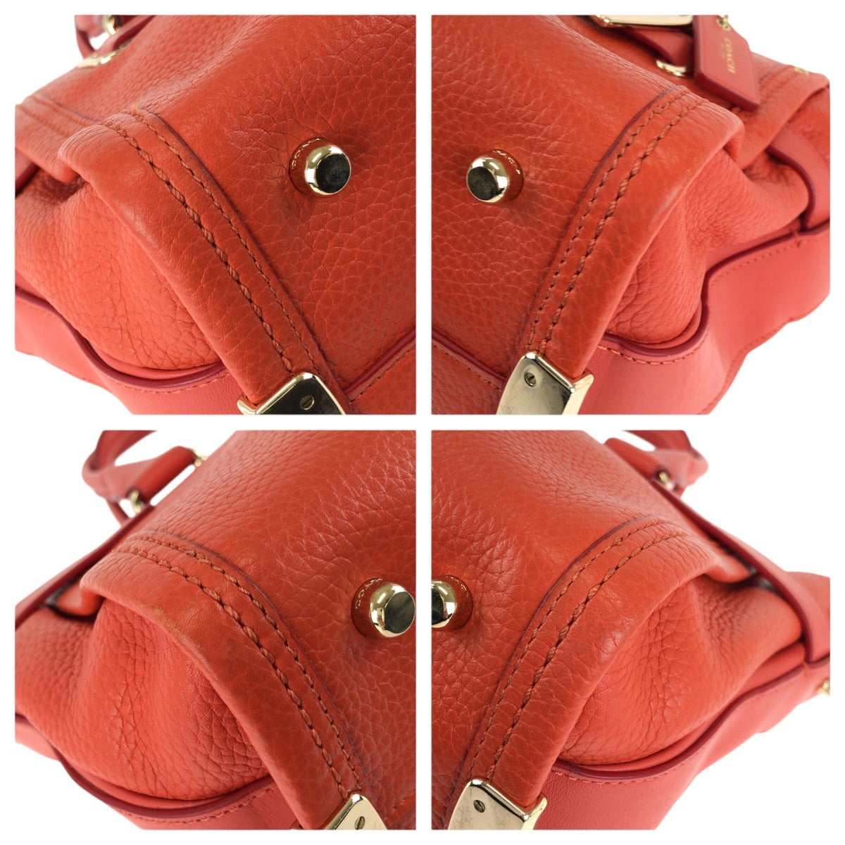 25114
COACH コーチ スワッガー 27 オレンジ ゴールド金具 レザー 34816 ハンドバッグ トートバッグ レディース ABP8