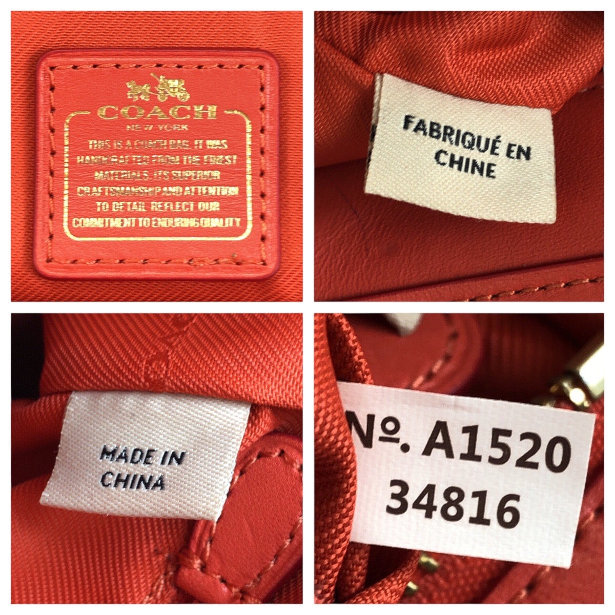 25114
COACH コーチ スワッガー 27 オレンジ ゴールド金具 レザー 34816 ハンドバッグ トートバッグ レディース ABP8