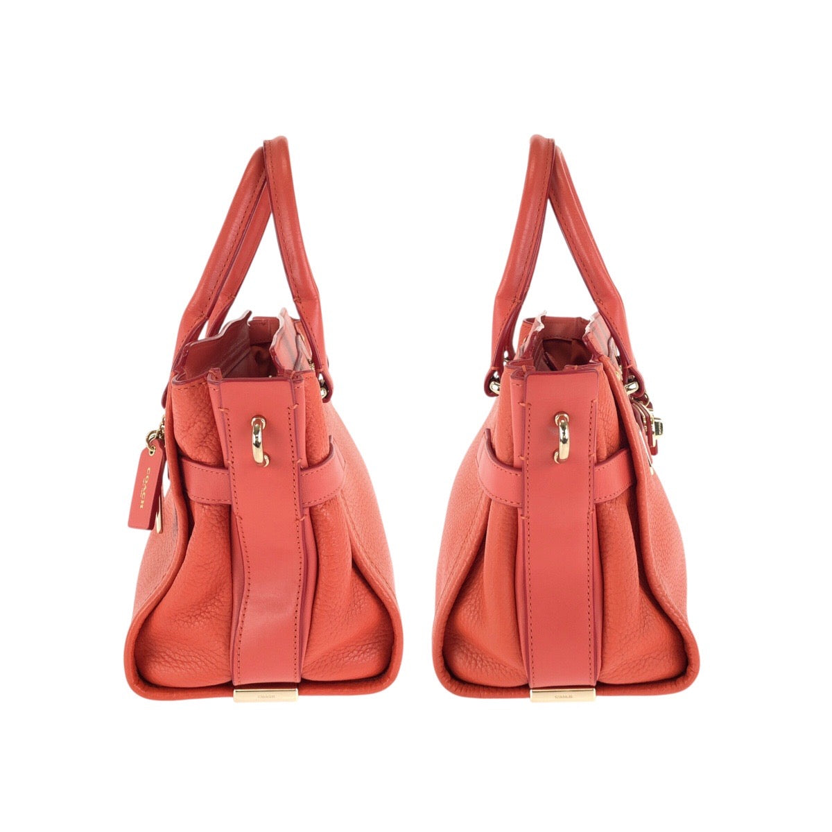 25114
COACH コーチ スワッガー 27 オレンジ ゴールド金具 レザー 34816 ハンドバッグ トートバッグ レディース ABP8