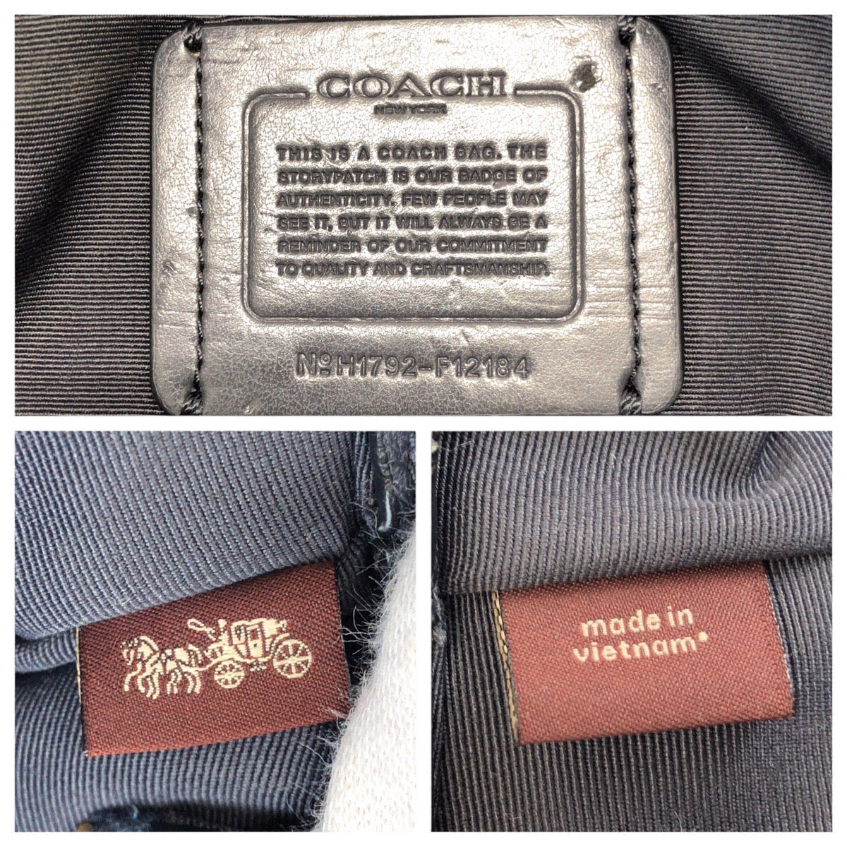 25115
COACH コーチ ネイビー ゴールド金具 レザー F12184 トートバッグ ショルダーバッグ レディース ABP12