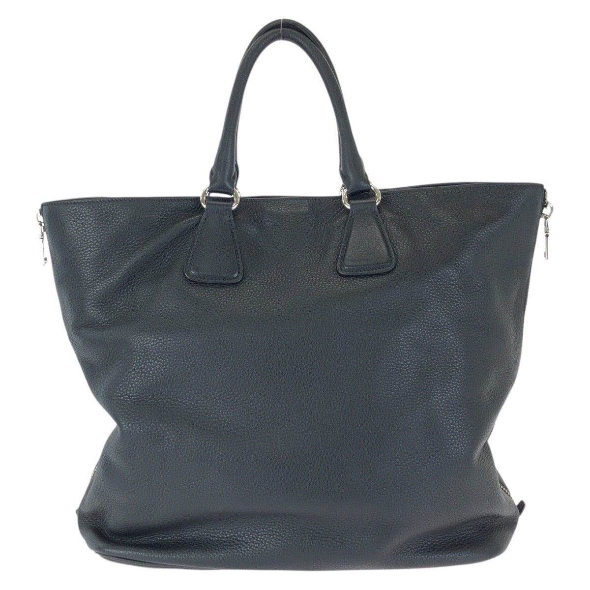 25120
PRADA プラダ ヴィッテロ ダイノ サイドジップ ブラック 黒 シルバー金具 レザー トートバッグ ビジネスバッグ 男女兼用 レディース ABP74