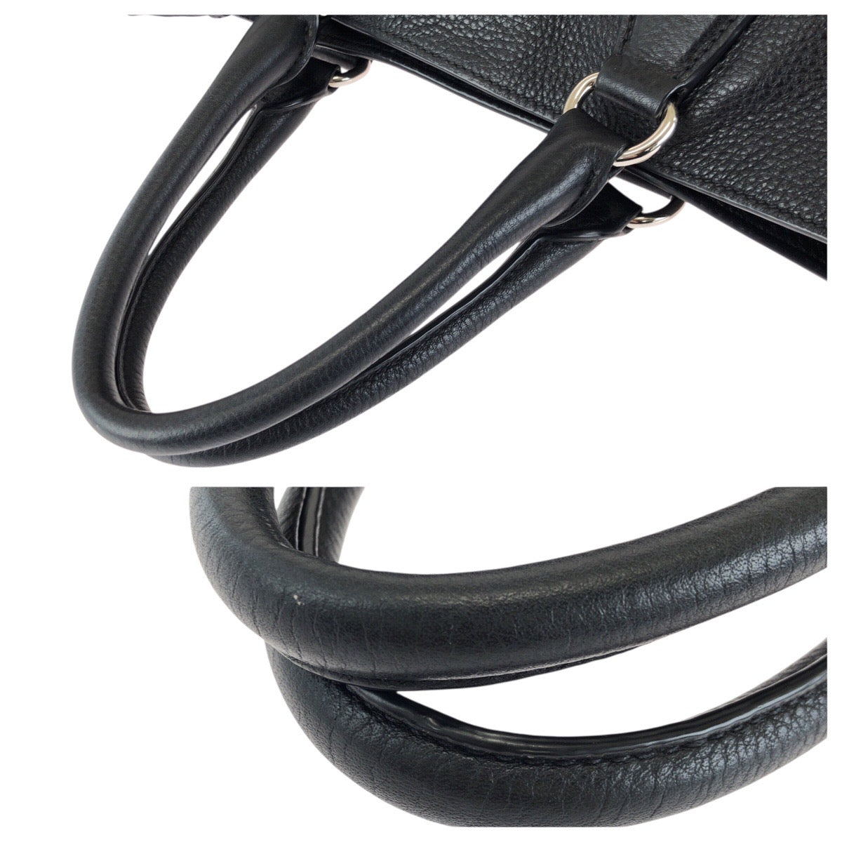 25120
PRADA プラダ ヴィッテロ ダイノ サイドジップ ブラック 黒 シルバー金具 レザー トートバッグ ビジネスバッグ 男女兼用 レディース ABP74