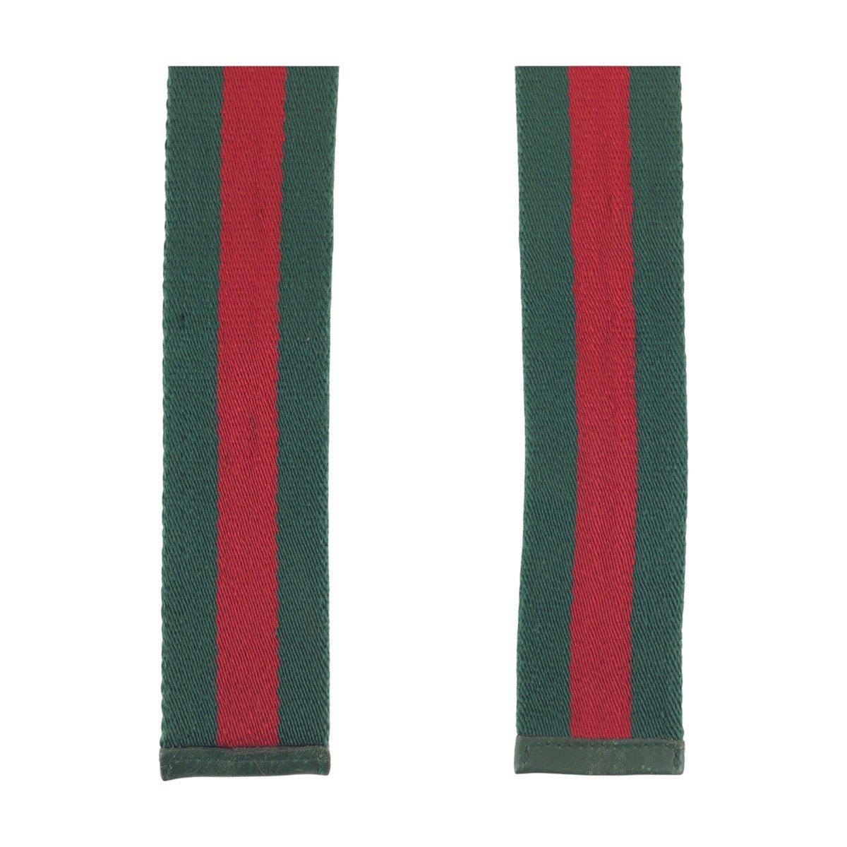 25122
GUCCI グッチ シェリーライン 85cm/34inc グリーン レッド シルバー金具 コットン / レザー 189812 ベルト メンズ ABP35