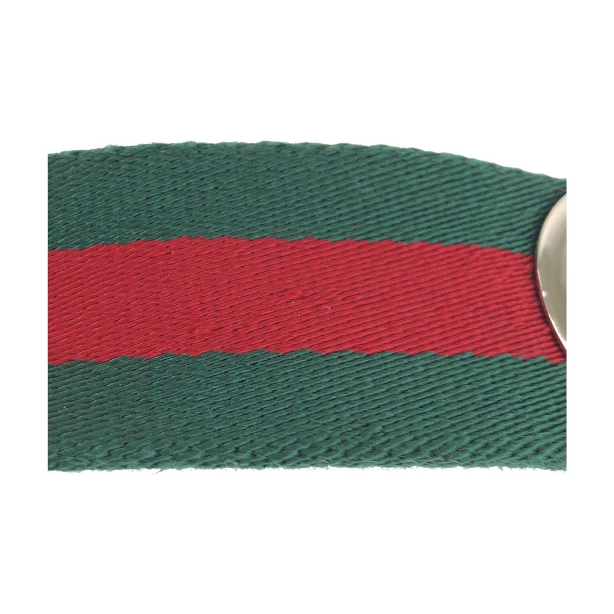 25122
GUCCI グッチ シェリーライン 85cm/34inc グリーン レッド シルバー金具 コットン / レザー 189812 ベルト メンズ ABP35