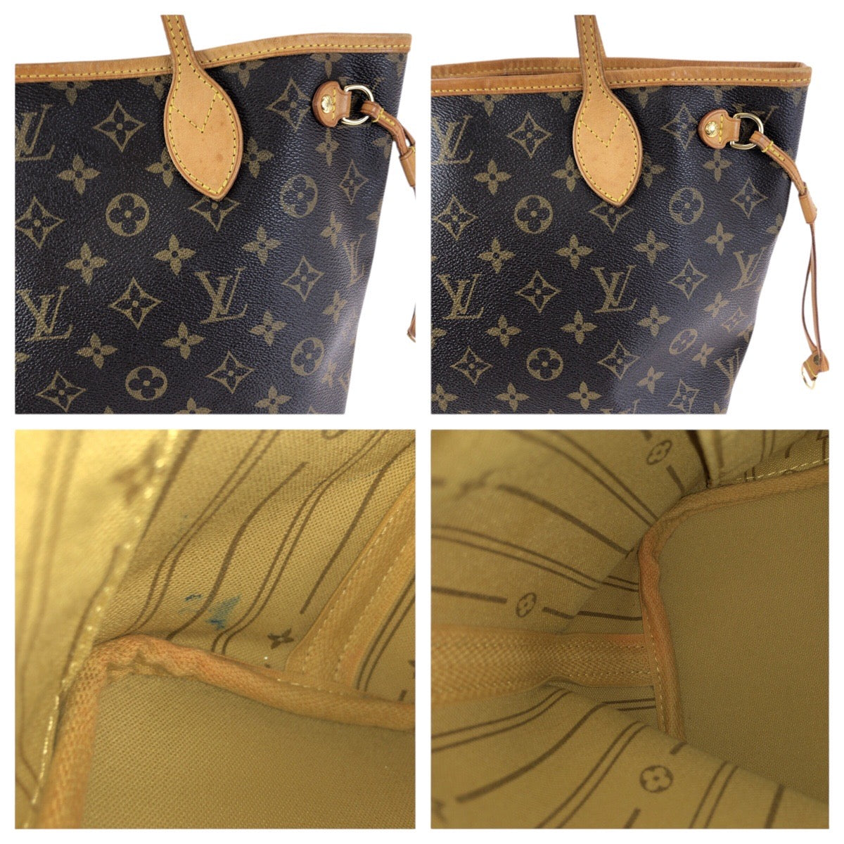 25135
LOUIS VUITTON ルイヴィトン モノグラム ネヴァーフル PM ブラウン ゴールド金具 PVC / レザー M40155 トートバッグ ハンドバッグ レディース ABP110