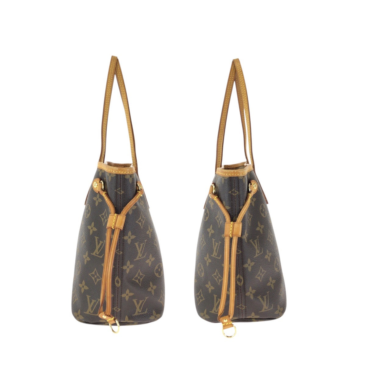 25135
LOUIS VUITTON ルイヴィトン モノグラム ネヴァーフル PM ブラウン ゴールド金具 PVC / レザー M40155 トートバッグ ハンドバッグ レディース ABP110