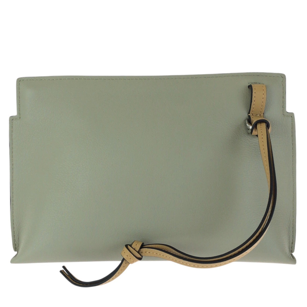 25137
LOEWE ロエベ アナグラム ミニTポーチ グリーン ベージュ シルバー金具 レザー 522120 クラッチバッグ セカンドバッグ 男女兼用 メンズ SA42