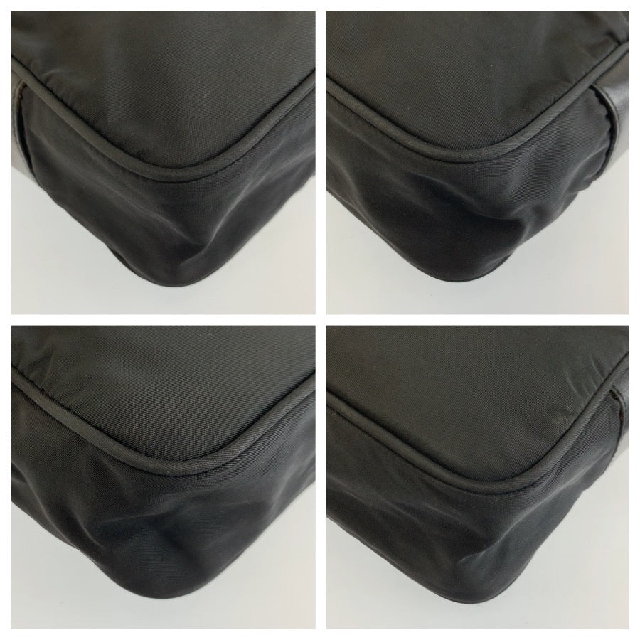 25140
PRADA プラダ テスート 三角ロゴプレート ブラック 黒 シルバー金具 ナイロン ショルダーバッグ カメラバッグ ポシェット メンズ ABP42