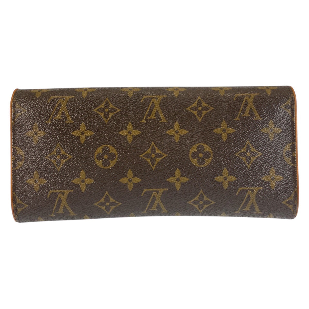 25141
LOUIS VUITTON ルイヴィトン ヴィンテージ モノグラム ポシェットツインGM ブラウン ゴールド金具 PVC / レザー M51852 ショルダーバッグ ポシェット レディース AB35