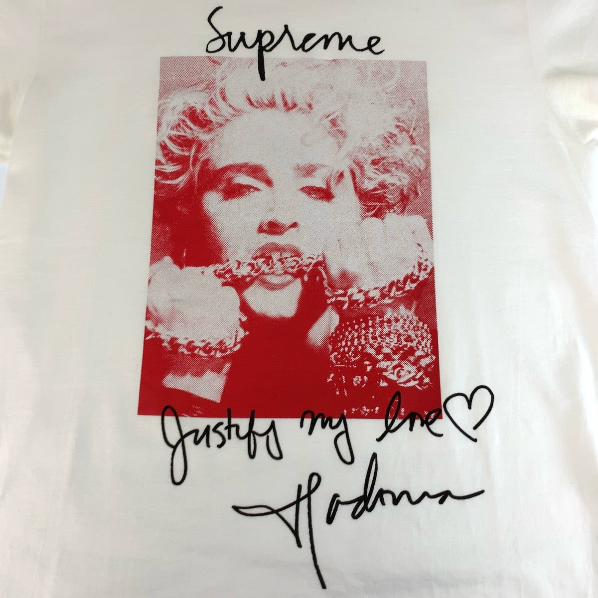 25142
Supreme シュプリーム マドンナ サイズS ホワイト コットン 半袖Ｔシャツ メンズ AB12