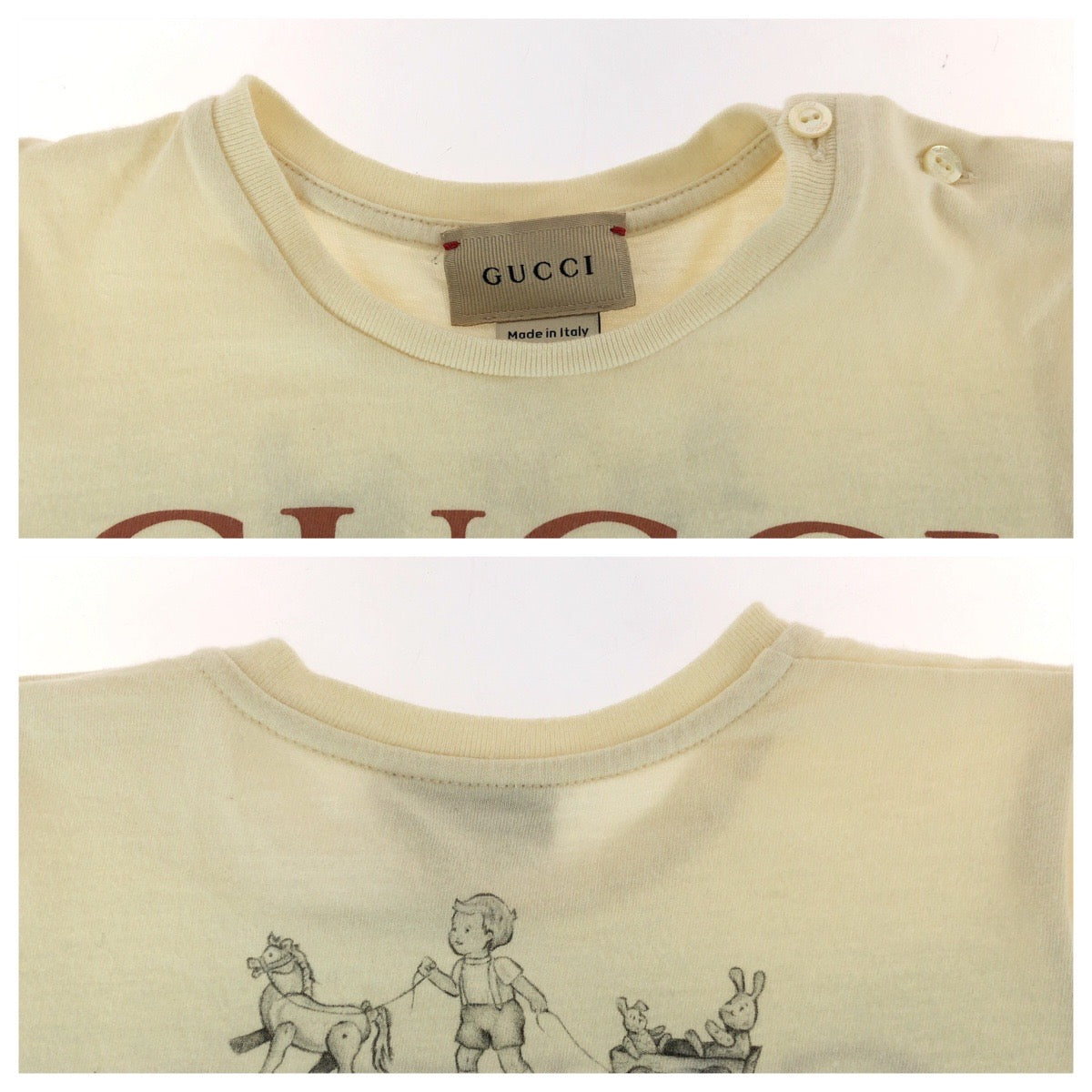 25146
GUCCI グッチ GUCCI×ピーターラビット サイズ24 ベビー ライトベージュ マルチカラー コットン 548034XJENA 半袖Ｔシャツ 男女兼用 キッズ ABP11