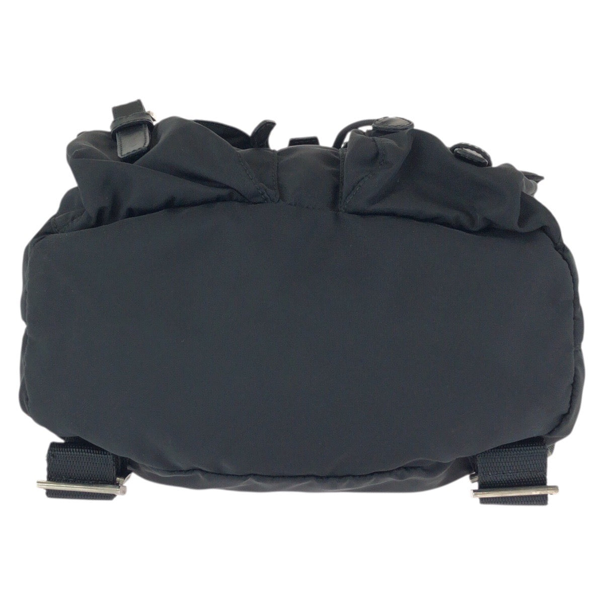 25151
PRADA プラダ テスート 三角ロゴプレート ブラック 黒 シルバー金具 ナイロン / レザー リュックサック バックパック レディース ABP42