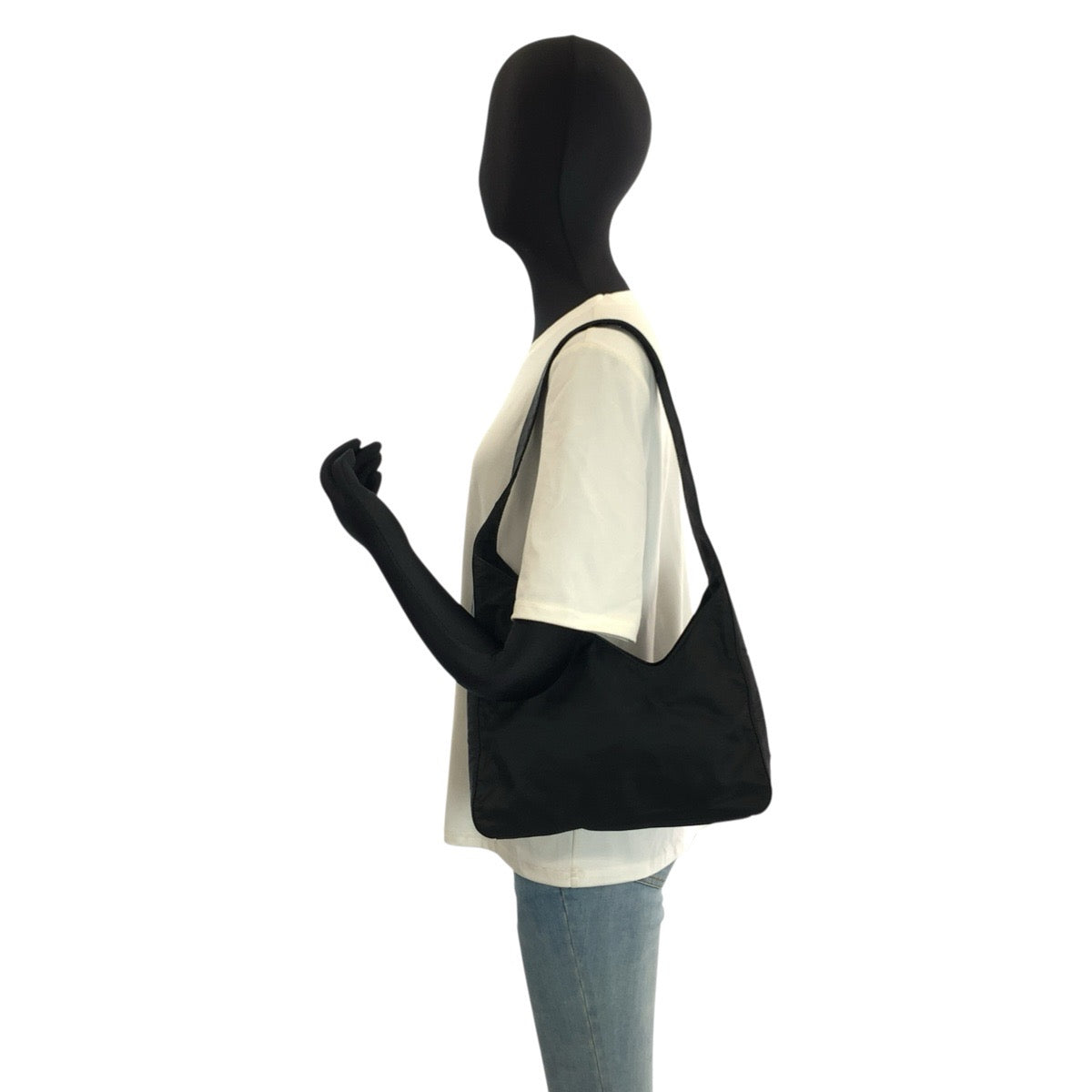 25157
PRADA プラダ テスート 三角ロゴプレート ブラック 黒 ナイロン ショルダーバッグ レディース AB35