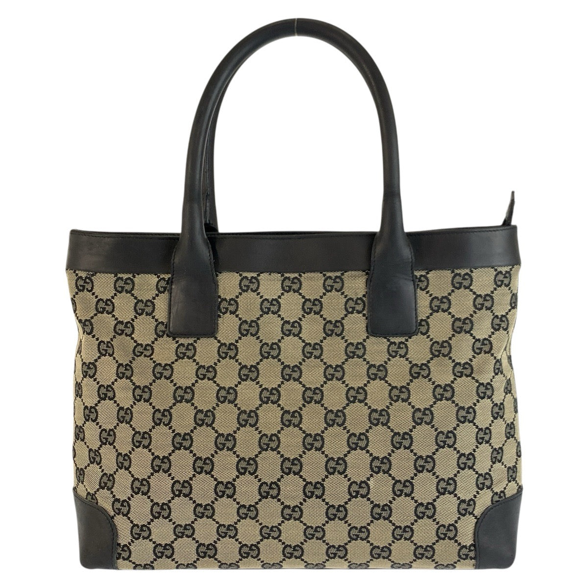 25158
GUCCI グッチ ブラック 黒 GGキャンバス / レザー 002 1119 トートバッグ ハンドバッグ レディース AB28