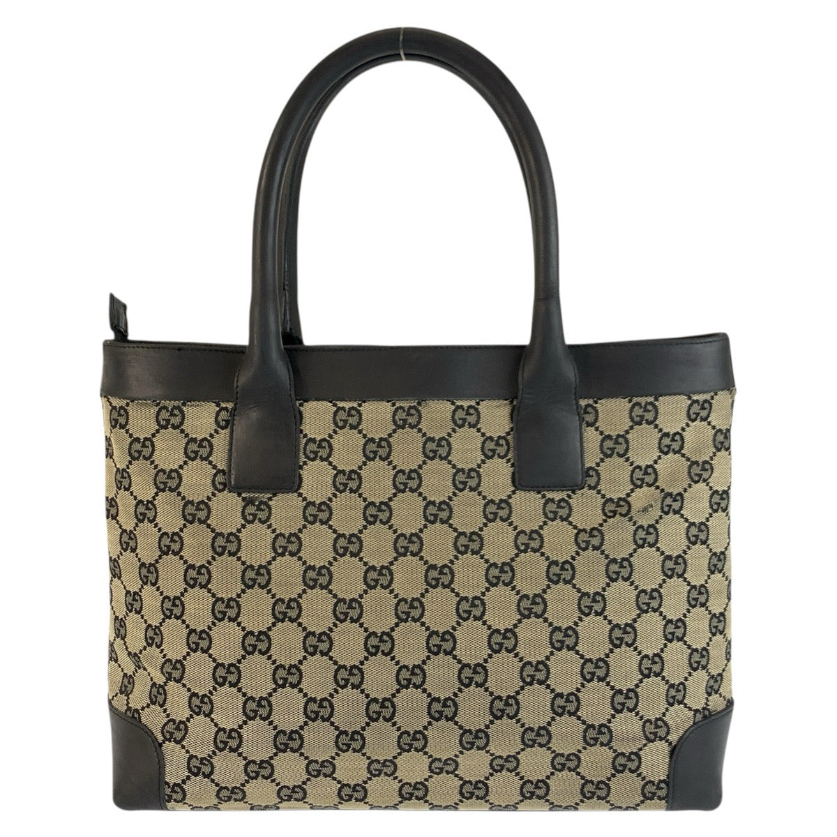 25158
GUCCI グッチ ブラック 黒 GGキャンバス / レザー 002 1119 トートバッグ ハンドバッグ レディース AB28