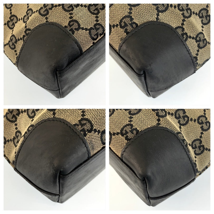 25158
GUCCI グッチ ブラック 黒 GGキャンバス / レザー 002 1119 トートバッグ ハンドバッグ レディース AB28