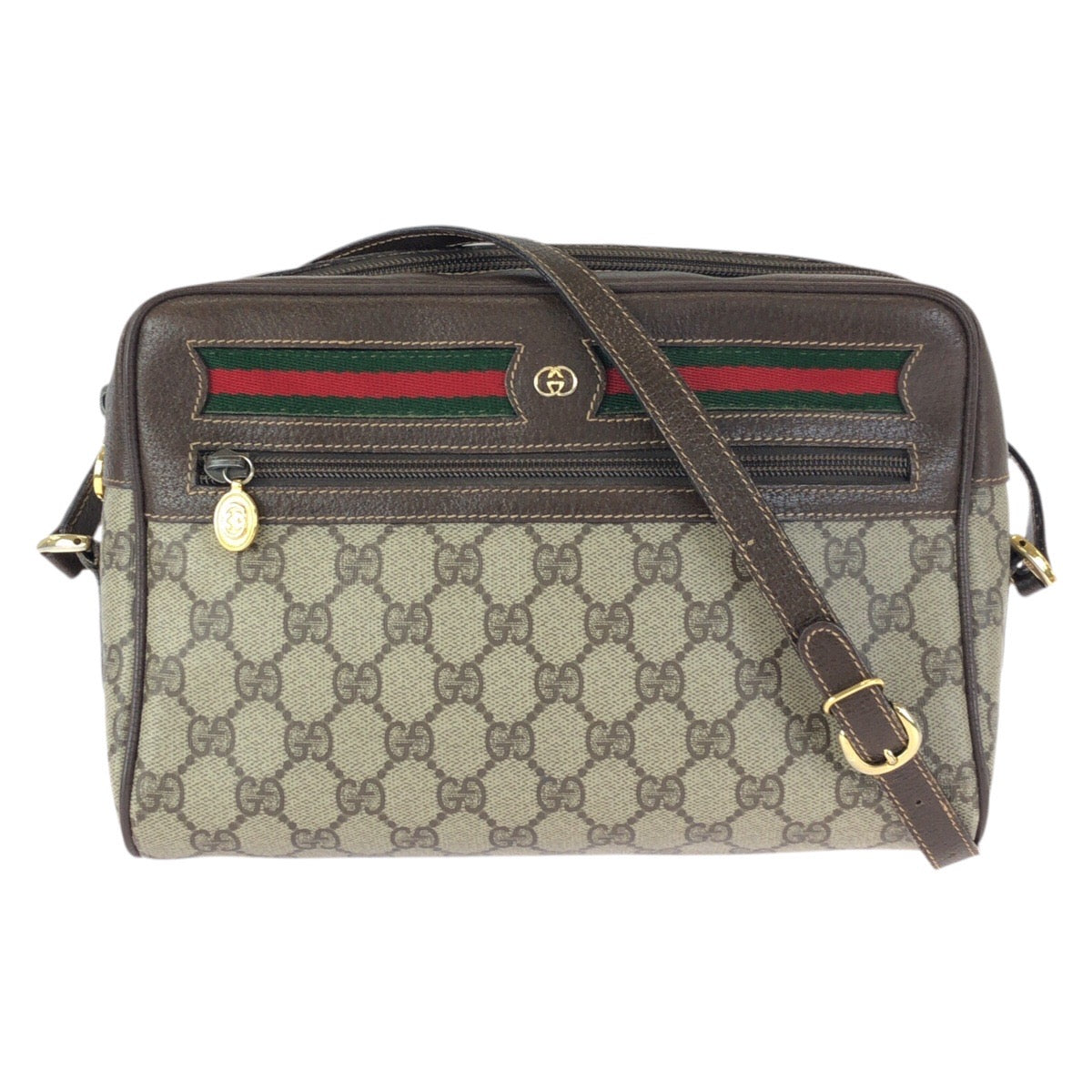 25159
GUCCI グッチ ヴィンテージ オールドグッチ シェリーライン ベージュ ブラウン ゴールド金具 GGスプリームキャンバス 001 56 6479 ショルダーバッグ レディース ABP35