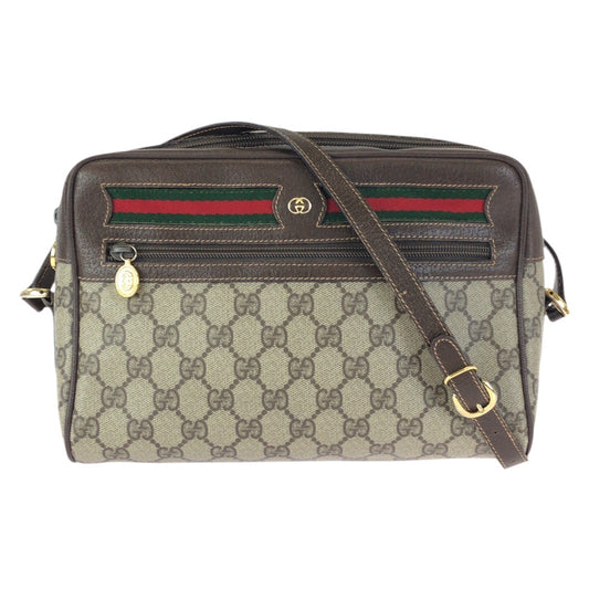 25159
GUCCI グッチ ヴィンテージ オールドグッチ シェリーライン ベージュ ブラウン ゴールド金具 GGスプリームキャンバス 001 56 6479 ショルダーバッグ レディース ABP35