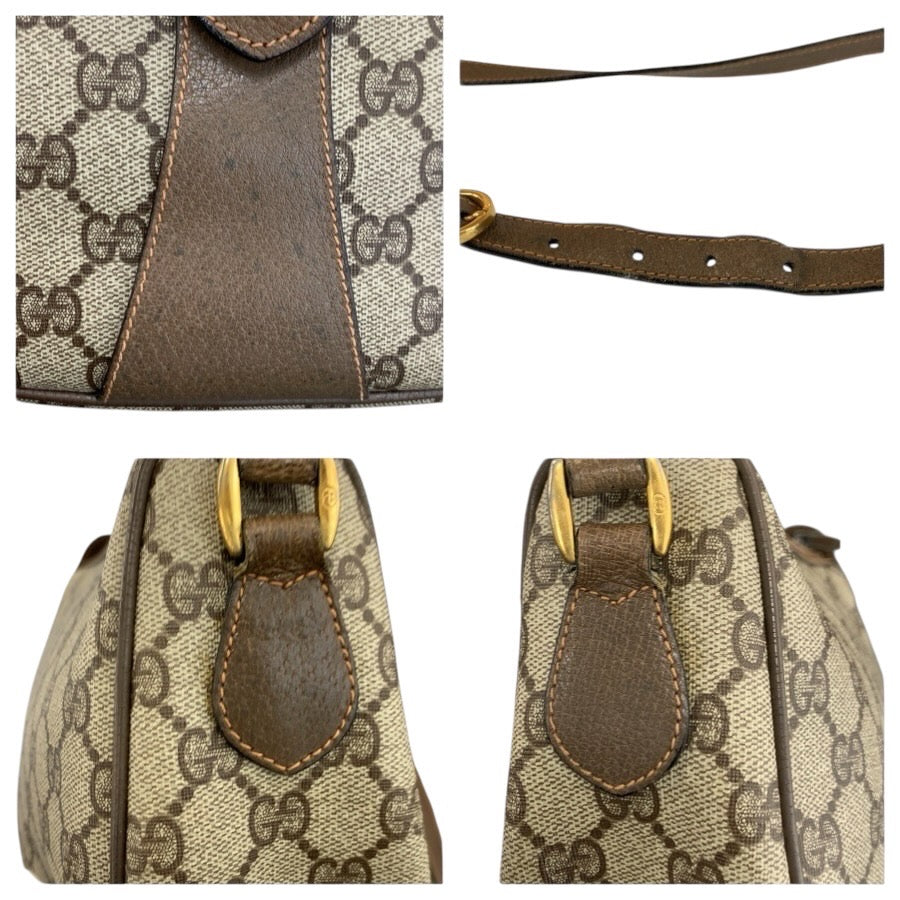 25160
GUCCI グッチ ヴィンテージ シェリーライン ベージュ ブラウン GGスプリームキャンバス 89 02 032 ショルダーバッグ ポシェット レディース AB30