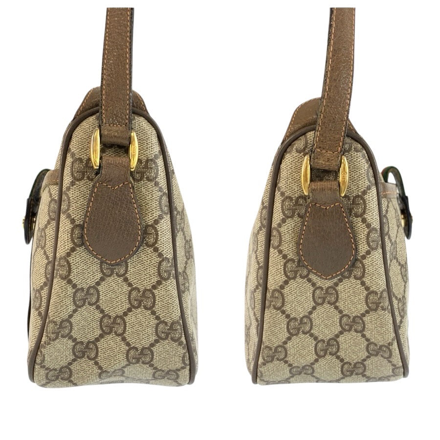 25160
GUCCI グッチ ヴィンテージ シェリーライン ベージュ ブラウン GGスプリームキャンバス 89 02 032 ショルダーバッグ ポシェット レディース AB30
